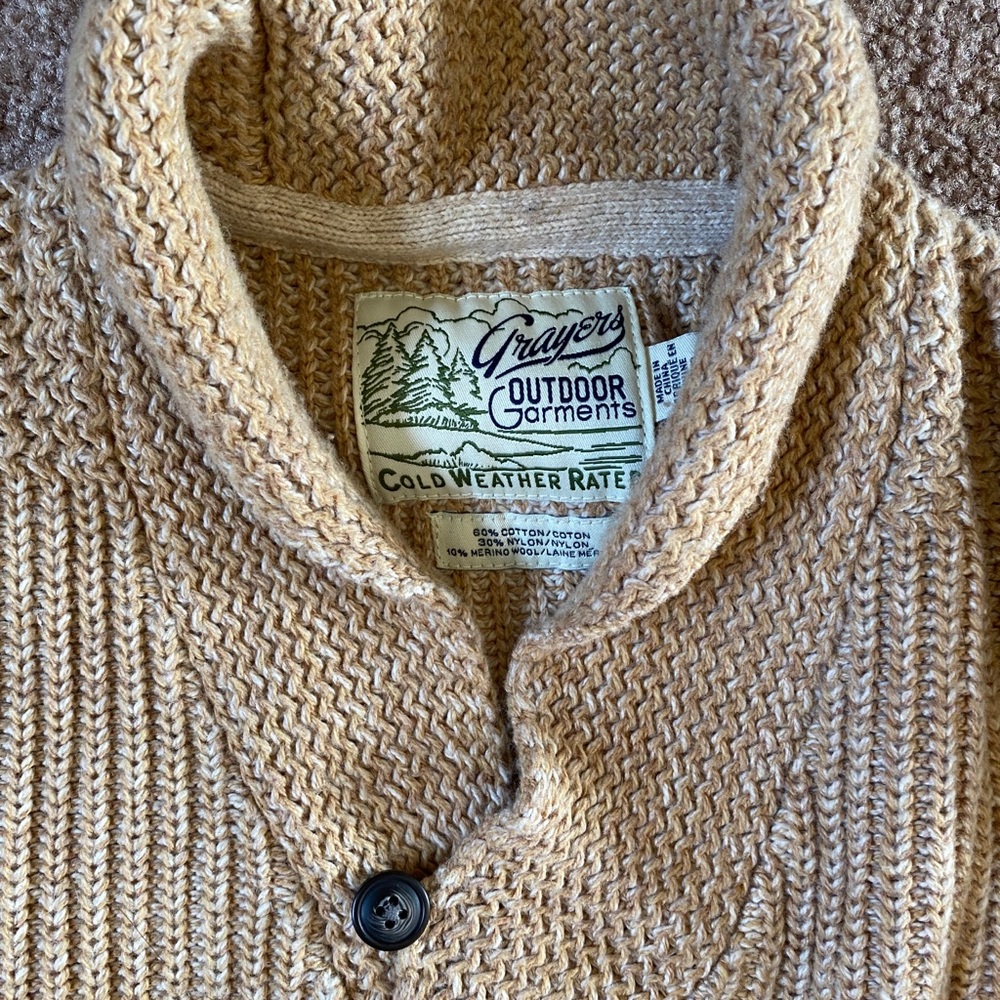 Grayer’s Belmont Plaited Shawl Pullover in Caramel